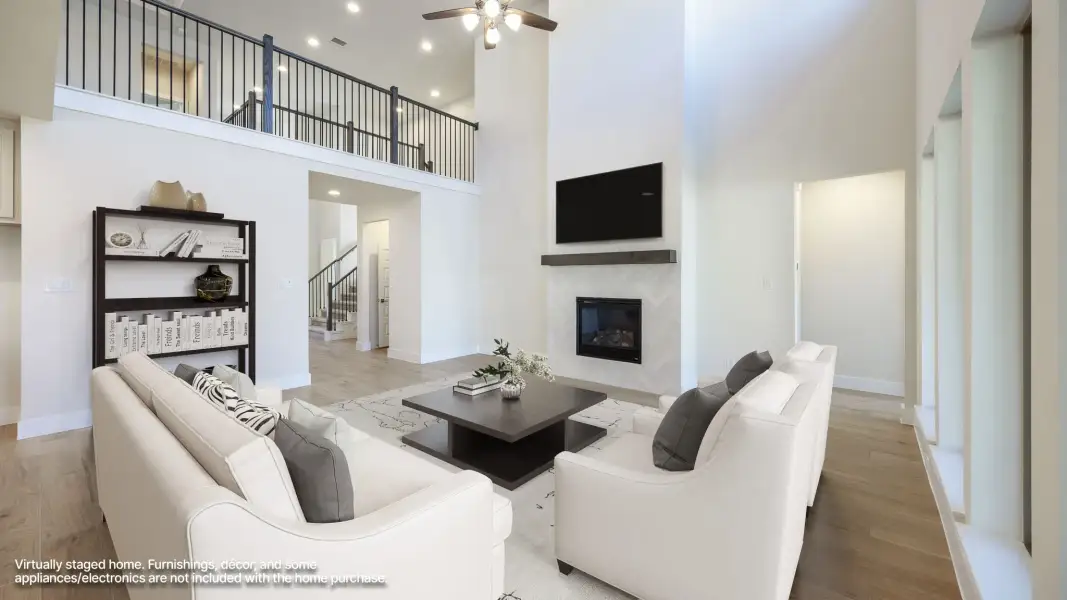 Furnished interior view inside a new home in Santa Rita Ranch - Eldorado, Liberty Hill (Image 5). Furnished interior view inside a new home in Santa Rita Ranch - Eldorado, Liberty Hill (Image 5).