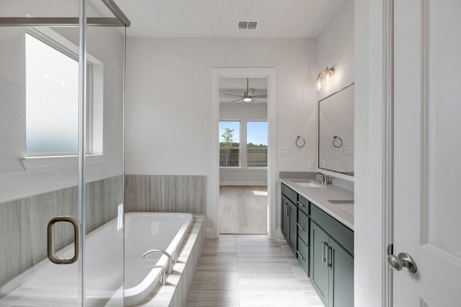 Furnished interior view inside a new home in Prairieland Village - Grove Collection, Cypress (Image 6).