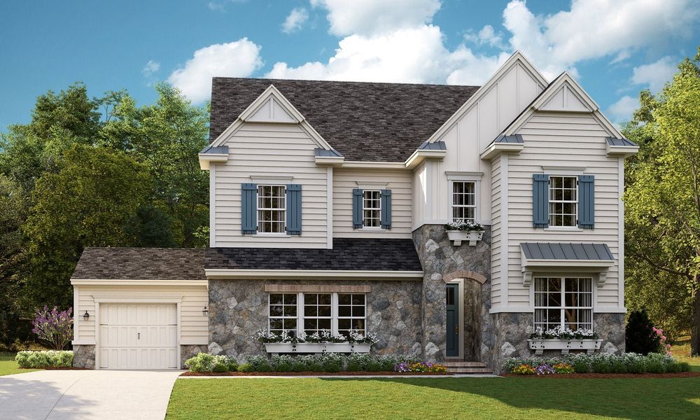 Representative exterior photo of a completed home built from the Coronado by Classica Homes in Weddington Grove, Weddington, NC (Image 25).