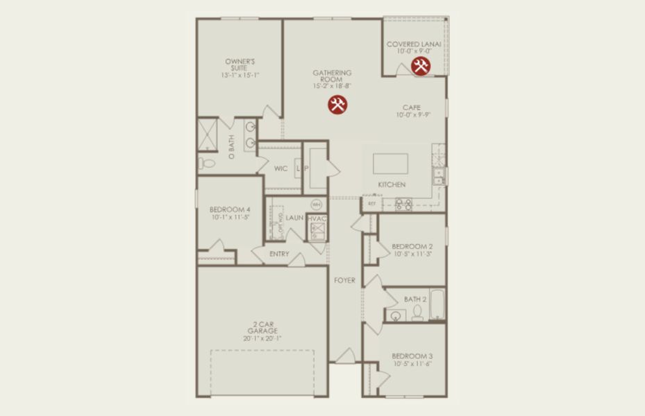 2D floor plan layout of this home in Grand Arbor, Blythewood, SC (Image 4). 2D floor plan layout of this home in Grand Arbor, Blythewood, SC (Image 4).