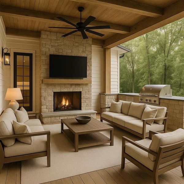 Furnished interior view inside a new home in , Atlanta (Image 8).