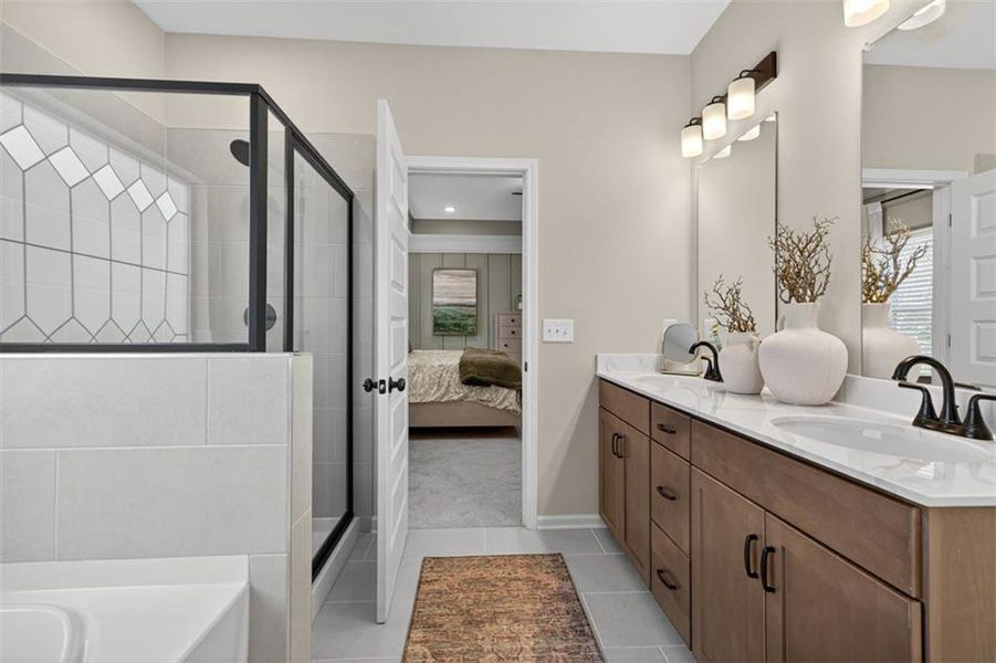 Furnished interior view inside a new home in Jones Ridge, Dallas (Image 36).