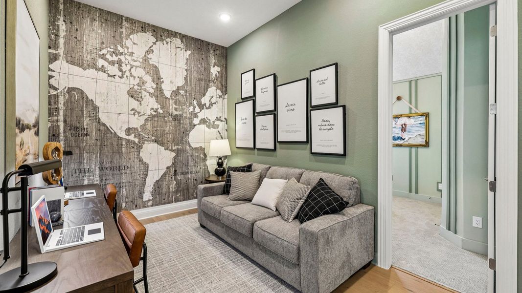 Representative furnished interior of a home built from the Oleander by DRB Homes in Oaks at San Gabriel, Georgetown (Image 12).