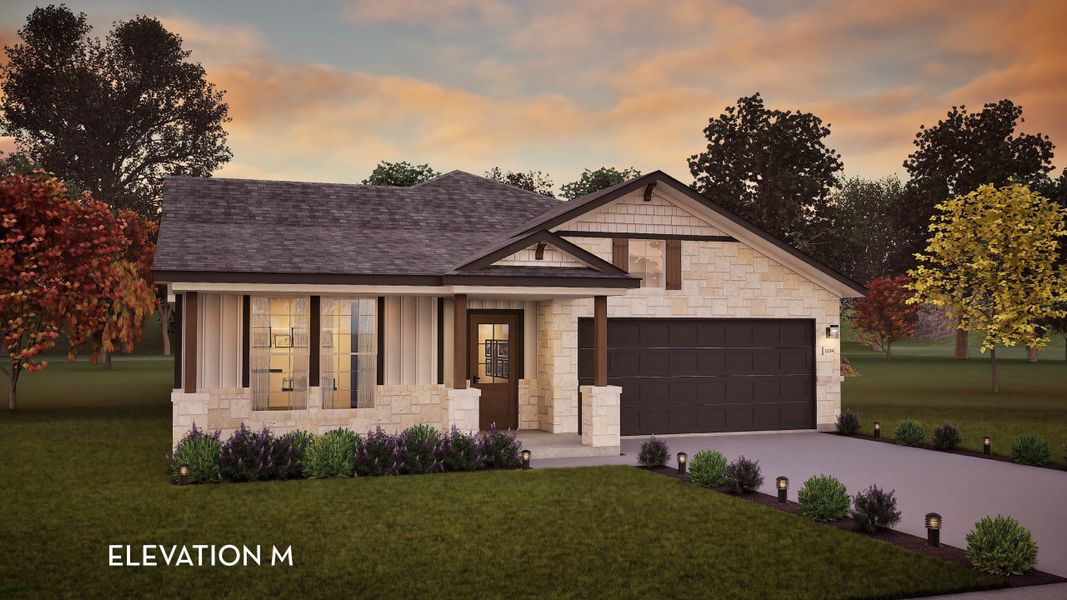 Representative exterior photo of a completed home built from the Glenwood by CastleRock Communities in Santa Rita Ranch, Liberty Hill, TX (Image 2).