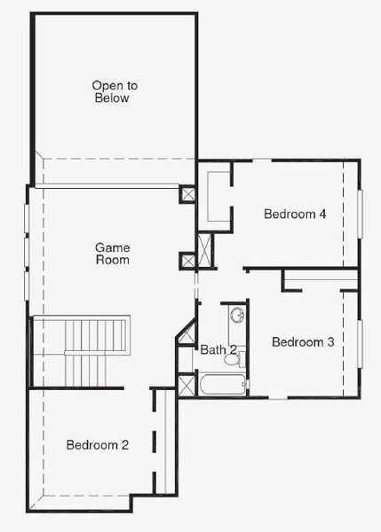 2D floor plan layout of this home in The Highlands 45', Porter, TX (Image 2). 2D floor plan layout of this home in The Highlands 45', Porter, TX (Image 2).