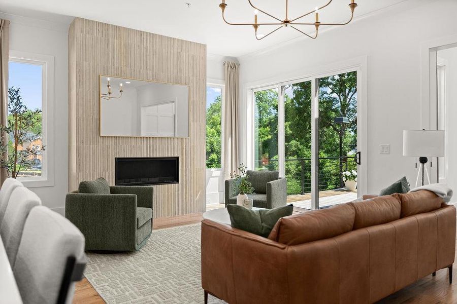 Furnished interior view inside a new home in The Carlyle, Marietta (Image 36).