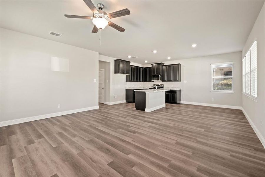 OPEN Living-Kitchen-Dining, Door shown is huge Pantry