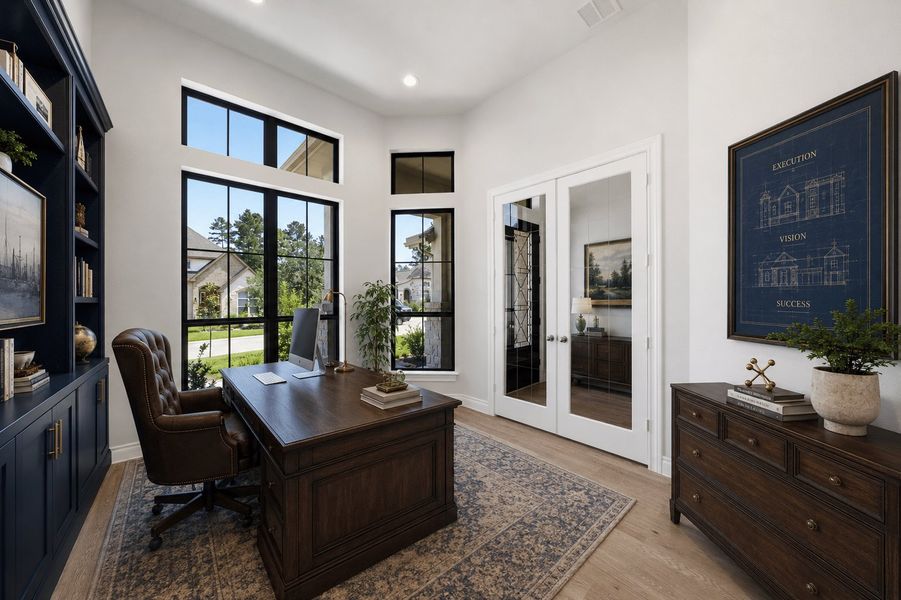 Furnished interior view inside a new home in The Woodlands Hills 65′, Willis (Image 5).