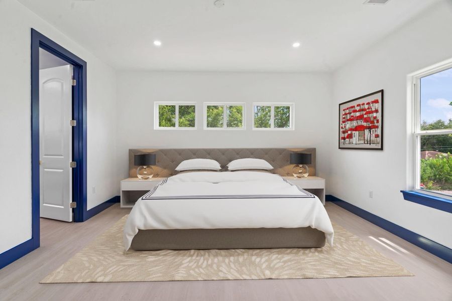 Primary Bedroom staged