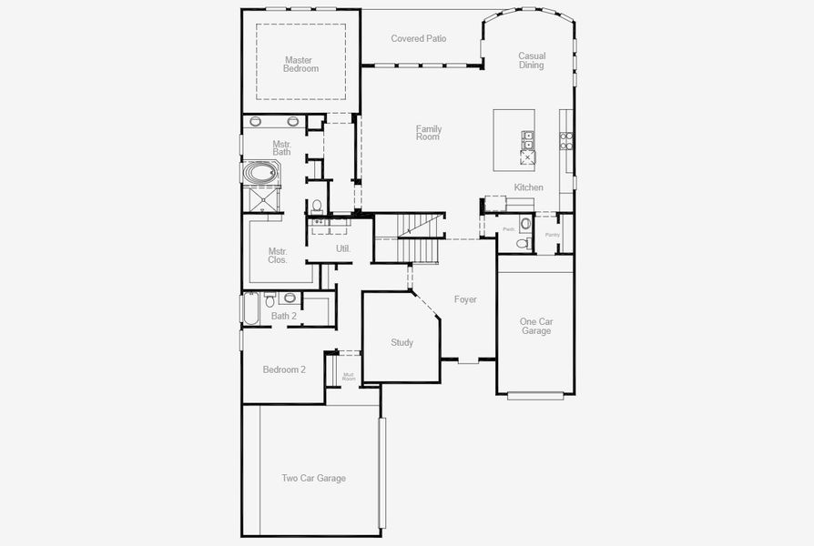 2D floor plan layout for the Claude - 60 Homesites by Coventry Homes in Cambridge Crossing, Celina, TX (Image 3). 2D floor plan layout for the Claude - 60 Homesites by Coventry Homes in Cambridge Crossing, Celina, TX (Image 3).