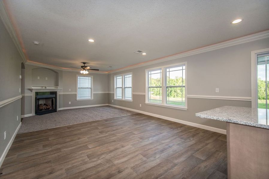 Representative unfurnished interior of a home built from the Heatherwood by Enchanted Homes in Arcadia Village, Spartanburg (Image 45).
