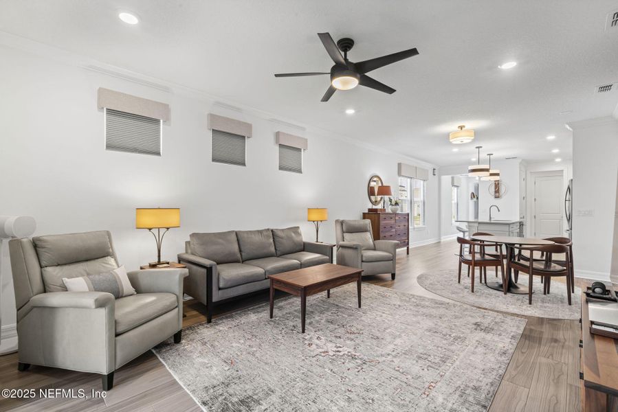 Furnished interior view inside a new home in Summer Bay at Grand Oaks, St. Augustine (Image 6). Furnished interior view inside a new home in Summer Bay at Grand Oaks, St. Augustine (Image 6).