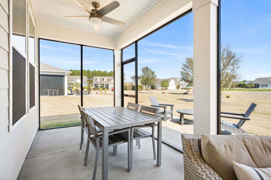 Exterior details and patio area of a home in Sun City Hilton Head, Bluffton (Image 23).