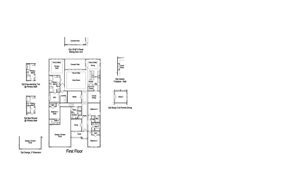 2D floor plan layout of this home in Silverleaf, Cedar Creek, TX (Image 5). 2D floor plan layout of this home in Silverleaf, Cedar Creek, TX (Image 5).
