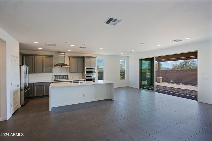 Kitchen, Dining Area and Greatroom