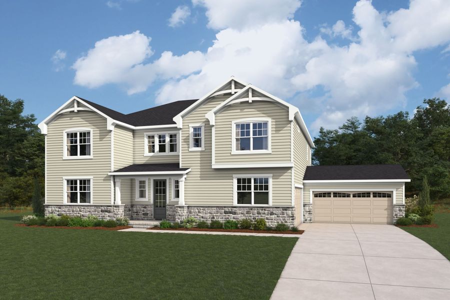 Prescott Farmhouse Elevation rendering Prescott Farmhouse Elevation rendering