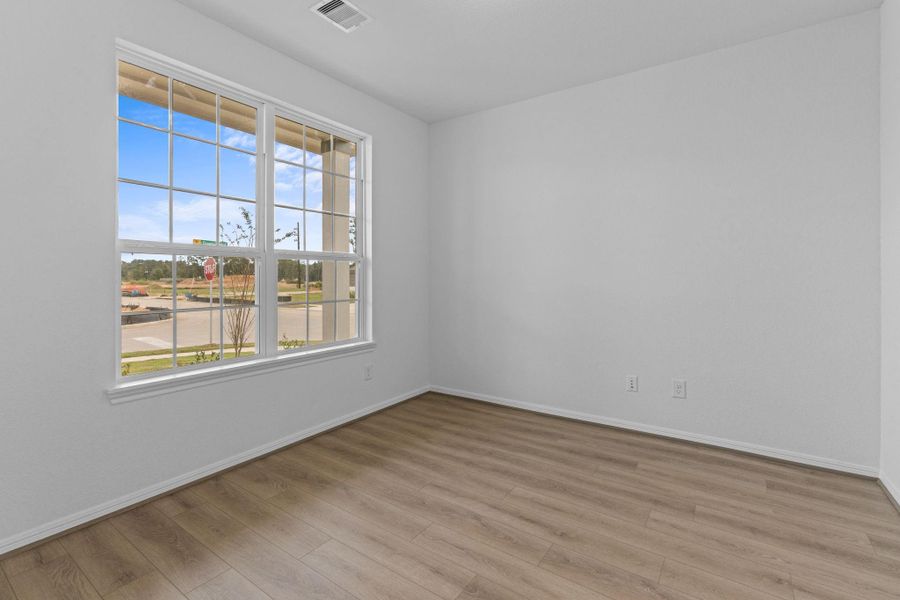 The home office features French doors, beautiful floors, large windows that give a fresh feel, this space promotes focus and creativity. The home office features French doors, beautiful floors, large windows that give a fresh feel, this space promotes focus and creativity.