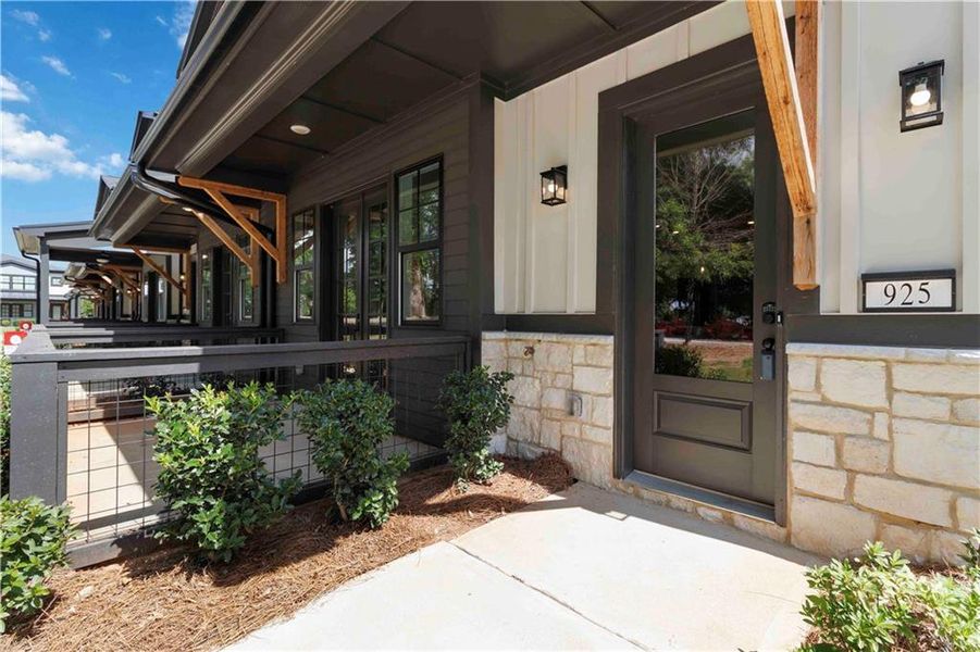 Front exterior of a new home in Serenity, Hapeville, GA, highlighting curb appeal (Image 1). Front exterior of a new home in Serenity, Hapeville, GA, highlighting curb appeal (Image 1).