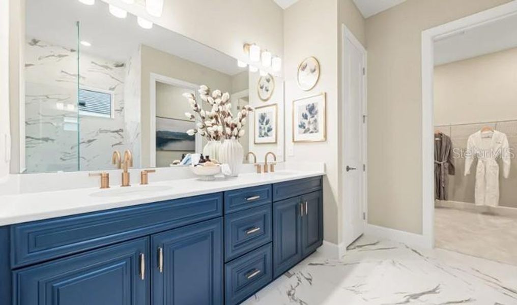 Furnished interior view inside a new home in Esplanade at Starling, Punta Gorda (Image 7).