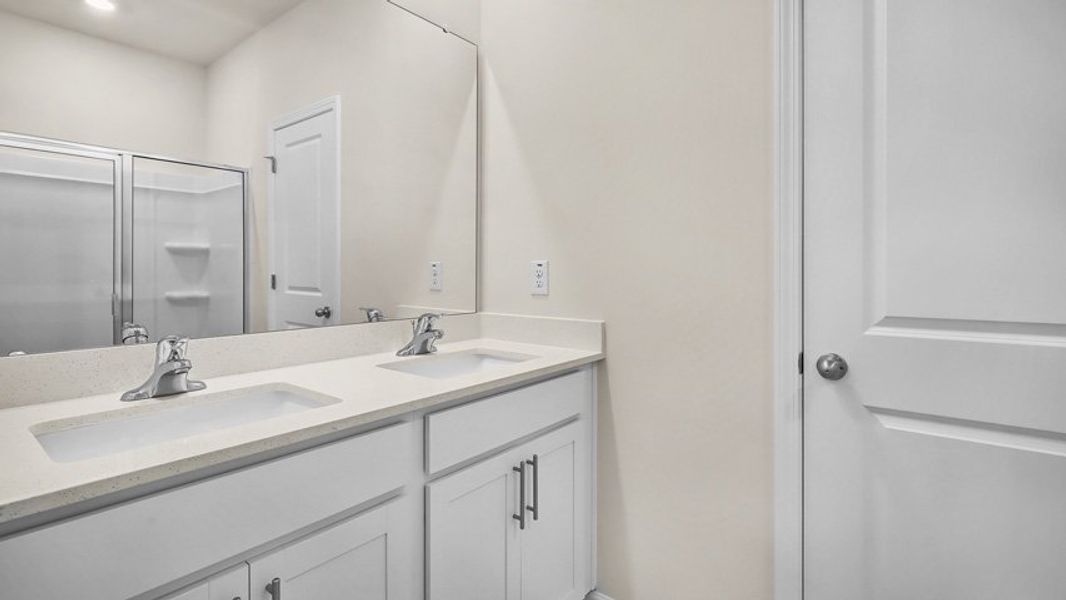 Furnished interior view inside a new home in The Townes at Madden West, Fuquay Varina (Image 5).