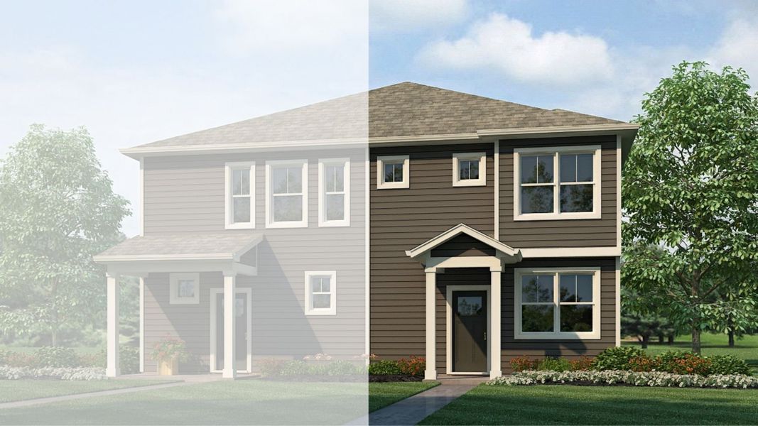 Representative exterior photo of a completed home built from the AUGUSTA by D.R. Horton in Vista Meadows, Fort Lupton, CO (Image 1).