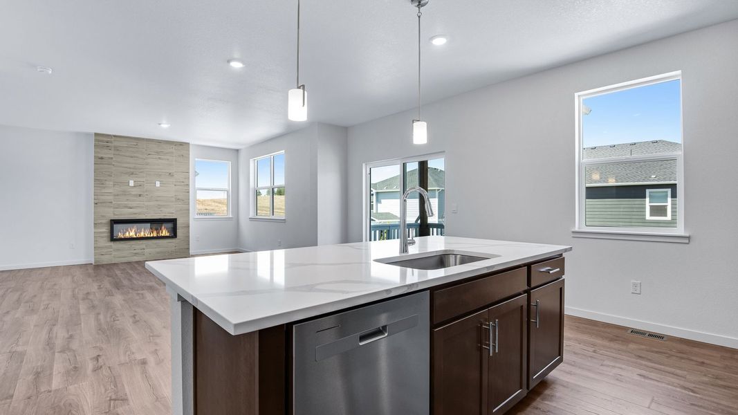 Furnished interior view inside a new home in Trails at Crowfoot, Parker (Image 12).