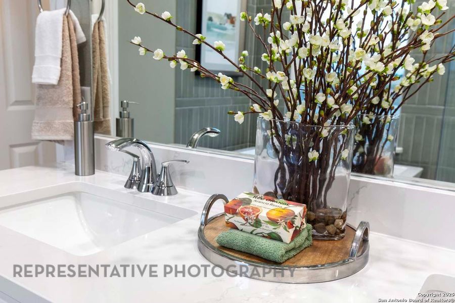 Close-up of interior finishes inside a home in Prominence, San Antonio (Image 24).