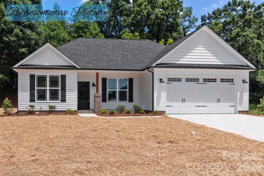 Front exterior of a new home in , Albemarle, NC, highlighting curb appeal (Image 20).