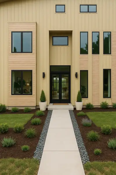 Front exterior of a new home in , Austin, TX, highlighting curb appeal (Image 1).