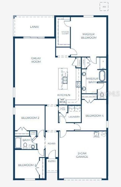2D floor plan layout of this home in Briarwood, Alachua, FL (Image 3). 2D floor plan layout of this home in Briarwood, Alachua, FL (Image 3).