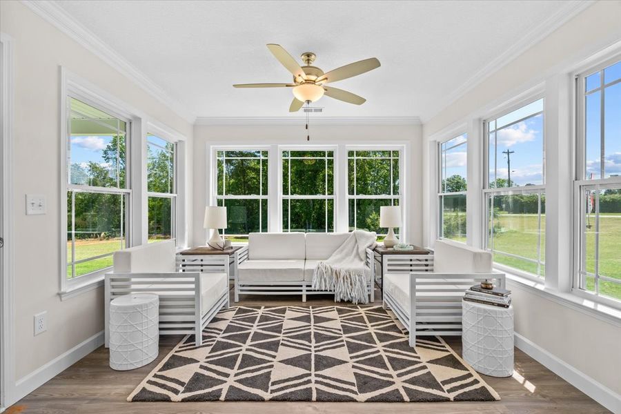 Representative furnished interior of a home built from the Fernwood by Enchanted Homes in Guadalupe Heights, Seguin (Image 19).