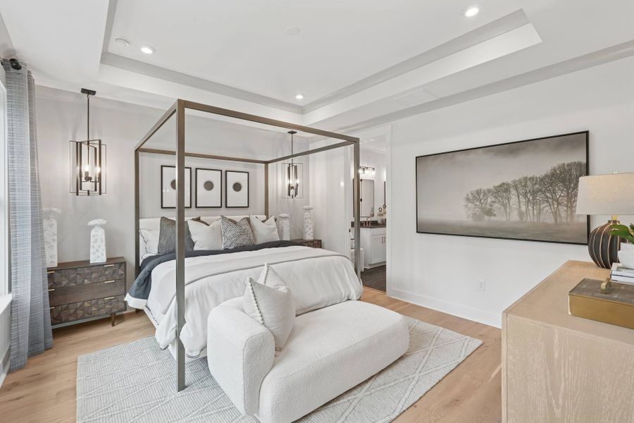 Representative furnished interior of a home built from the Cypress Cove by Tri Pointe Homes in The Pines Collection at Serenity, Fuquay Varina (Image 13).