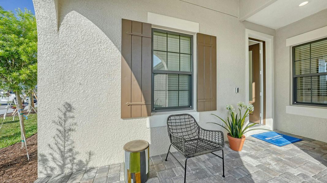 Exterior details and patio area of a home in Vistera of Venice Real Estate and Homes for Sale in Venice, FL - Neal Communities, Nokomis (Image 4). Exterior details and patio area of a home in Vistera of Venice Real Estate and Homes for Sale in Venice, FL - Neal Communities, Nokomis (Image 4).