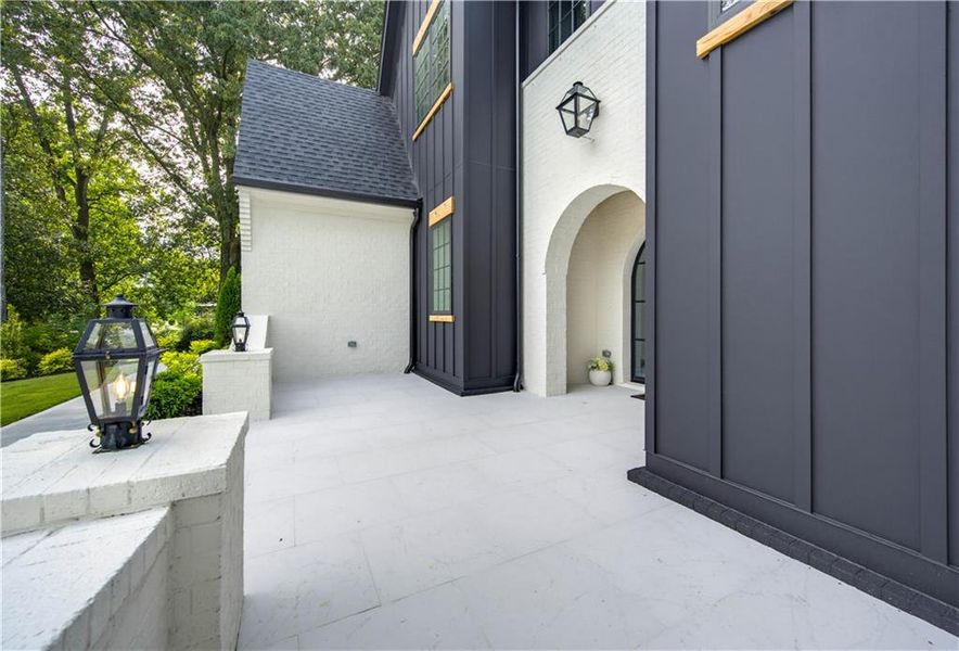 Exterior details and patio area of a home in , Atlanta (Image 47).