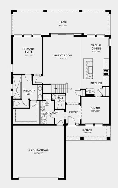 2D floor plan layout for the Bahama by Taylor Morrison in Palms at Coasterra, Palmetto, FL (Image 5).