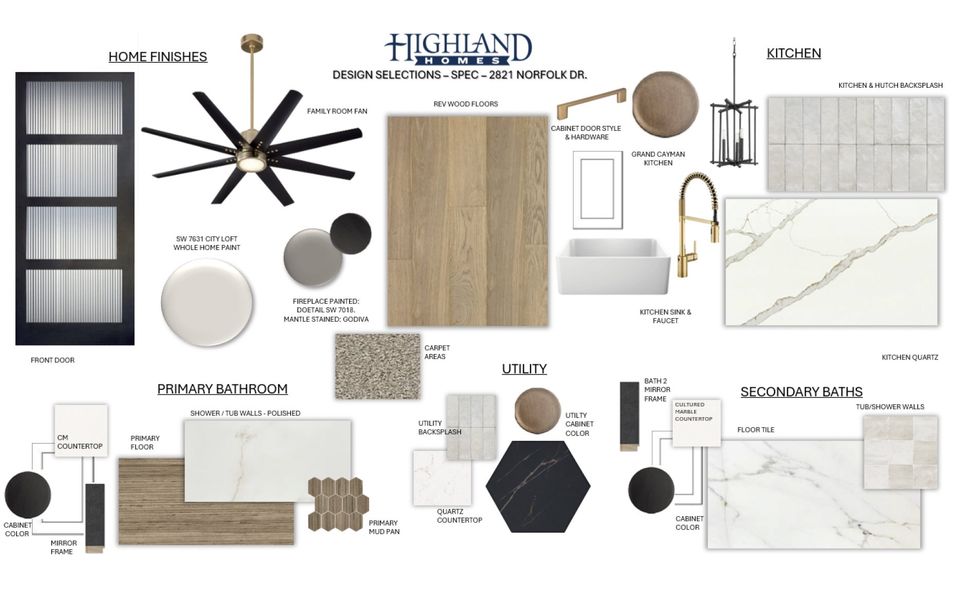 Sample of building materials used in homes in Cambridge Crossing: 50ft. lots, Celina (Image 47).