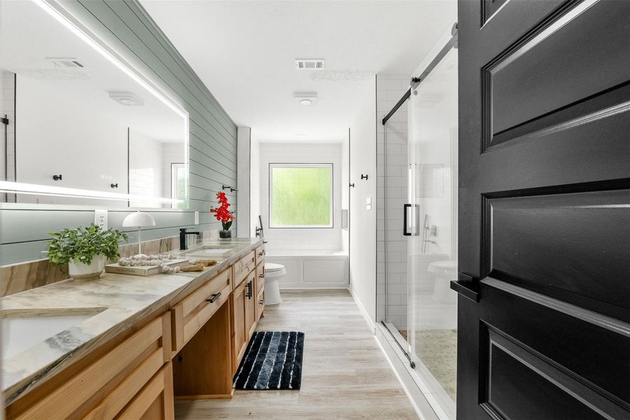Furnished interior view inside a new home in , Point Blank (Image 11).
