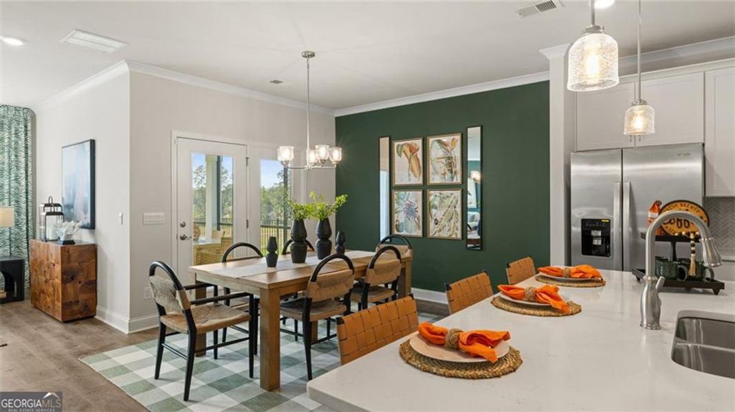Furnished interior view inside a new home in Oak Ridge Meadows - Active Adult, Locust Grove (Image 11). Furnished interior view inside a new home in Oak Ridge Meadows - Active Adult, Locust Grove (Image 11).