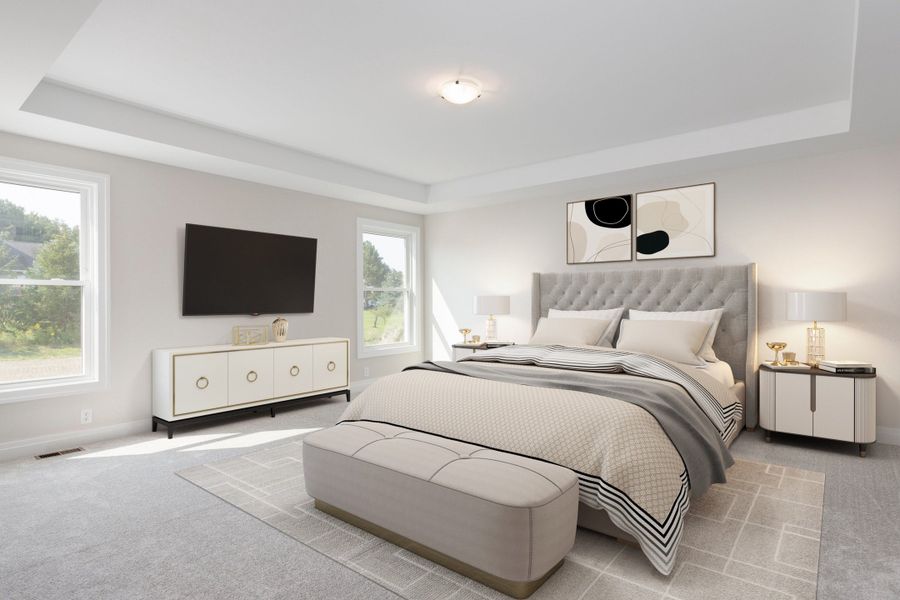 Representative furnished interior of a home built from the The Brady by Forbes Capretto Homes in Birdsong Estates, Orchard Park (Image 14).
