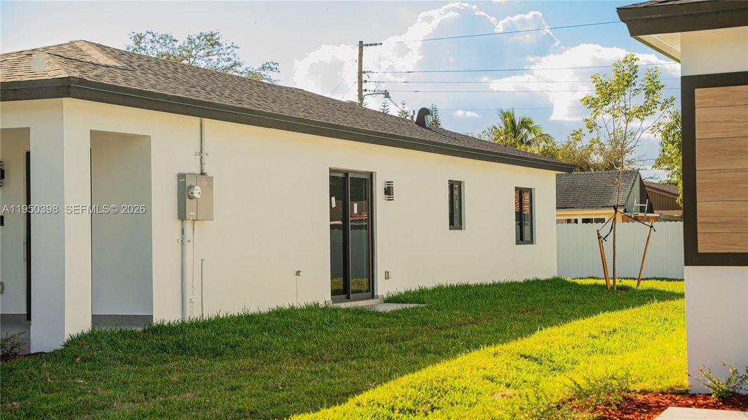 Exterior details and patio area of a home in , Miami (Image 29). Exterior details and patio area of a home in , Miami (Image 29).