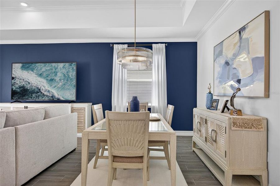 Furnished interior view inside a new home in Heritage Station, Punta Gorda (Image 18).