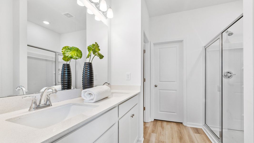 Representative furnished interior of a home built from the Chelsea by DRB Homes in Bluffs at Sun Colony, Longs (Image 18).