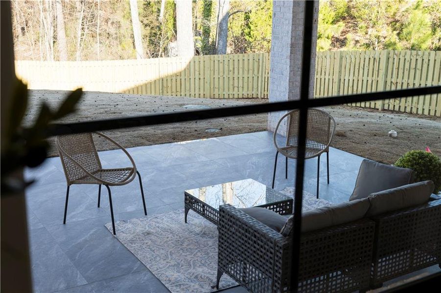 Exterior details and patio area of a home in , Suwanee (Image 40).