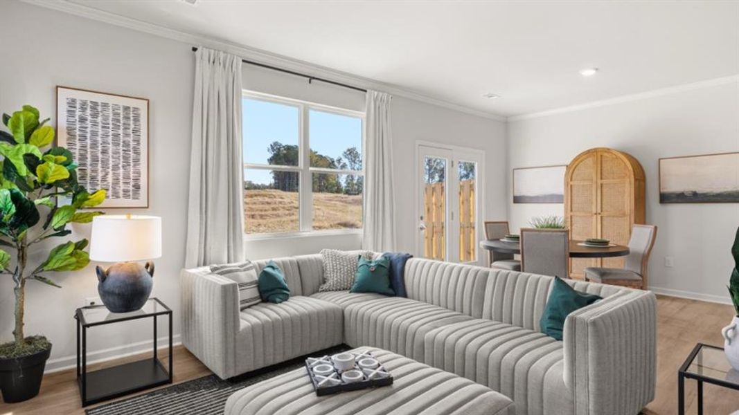 Furnished interior view inside a new home in Oconee Overlook Townhomes, Gainesville (Image 38).