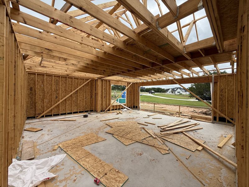 In-progress construction of a new home in Monarch Manor, Poolville, TX (Image 10).