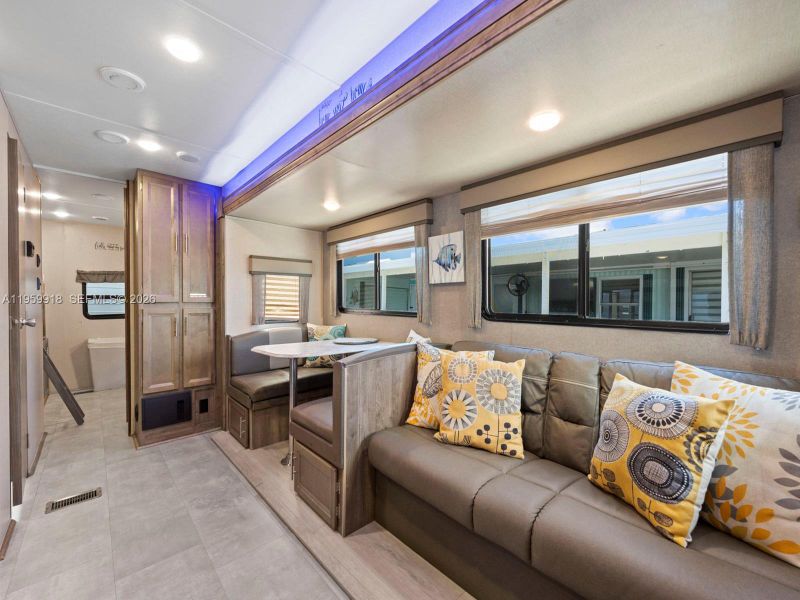 Furnished interior view inside a new home in , Key Largo (Image 9).
