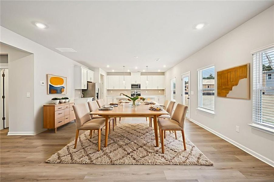Furnished interior view inside a new home in Parkside at Grayson, Grayson (Image 8).