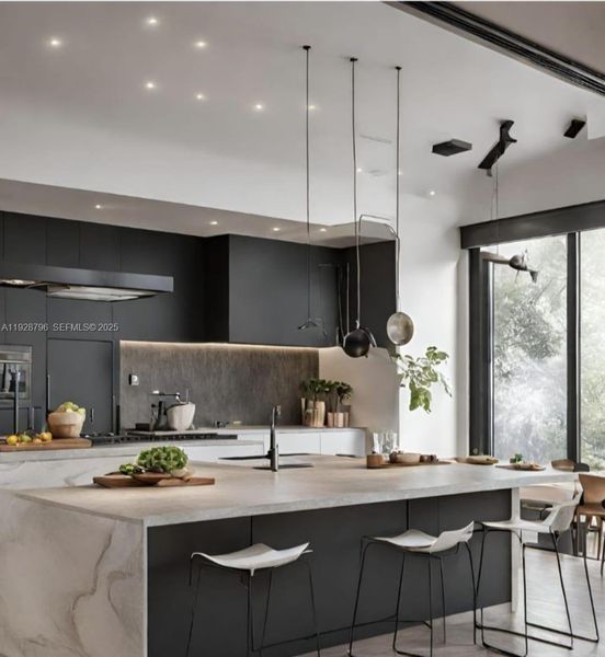 Furnished interior view inside a new home in , Miami Shores (Image 6). Furnished interior view inside a new home in , Miami Shores (Image 6).