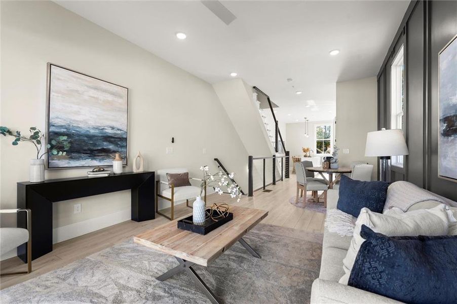 Furnished interior view inside a new home in , Alpharetta (Image 13). Furnished interior view inside a new home in , Alpharetta (Image 13).