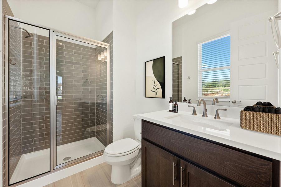 Furnished interior view inside a new home in Rough Hollow, Lakeway (Image 27). Furnished interior view inside a new home in Rough Hollow, Lakeway (Image 27).